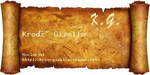 Kroó Gizella névjegykártya
