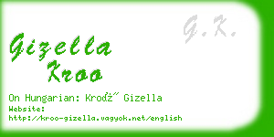 gizella kroo business card